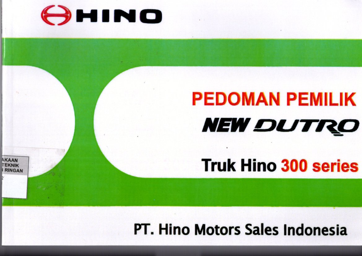 HINO Pedoman Pemilik New Dutro truk HINO 300 series